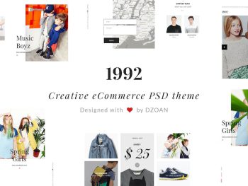 1992 Creative e-Commerce PSD Template Yazı Tipi
