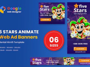 5 Stars HTML5 Animate Banner Ads Yazı Tipi