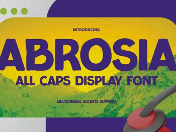 ABROSIA - All Caps Display Font Yazı Tipi