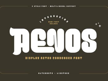 AENOS – Retro Condensed Font Yazı Tipi