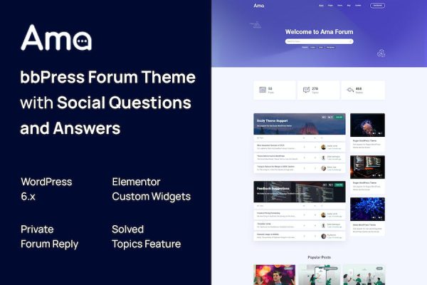AMA - bbPress Forum WordPress Teması
