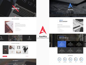 AaxMia - One page Agency and Portfolio Template Yazı Tipi