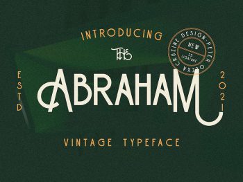 Abraham Vintage Monoline Font Yazı Tipi