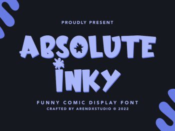 Absolute Inky - Funny Comic Display Font Yazı Tipi