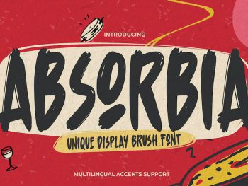 Absorbia - Unique Display Brush Font Yazı Tipi