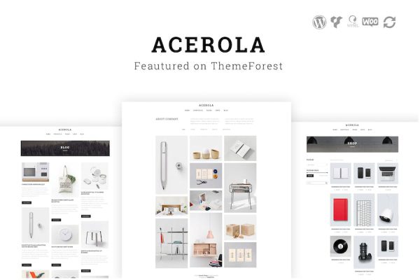 Acerola - Ultra Minimalist Agency WordPress Teması