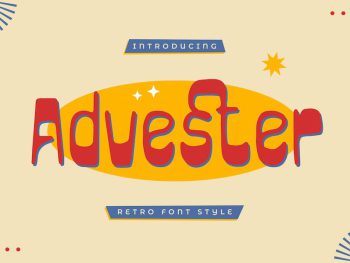 Advester - Retro Font Style Yazı Tipi
