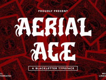 AerialAce - Blackletter Typeface Font Yazı Tipi