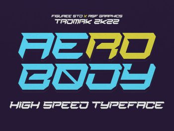 Aerobody - Highspeed Racing Font Yazı Tipi
