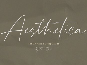 Aesthetica - Handwritten Script Font Yazı Tipi