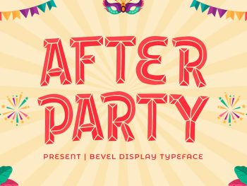 After Party - Bevel Display Typeface Yazı Tipi