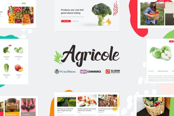 Agricole - Organic Food & Agriculture WP Theme WordPress Teması