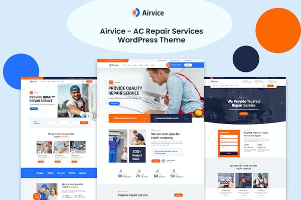 Airvice - AC Repair Services WordPress Teması