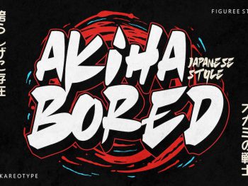 Akihabored - Japanese Style Font Yazı Tipi