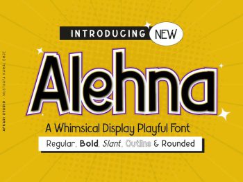 Alehna Playful Display Font Yazı Tipi