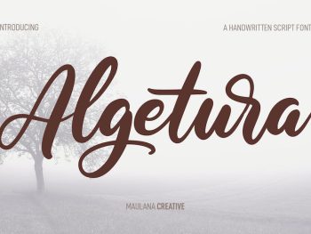 Algetura Cursive Script Font Yazı Tipi