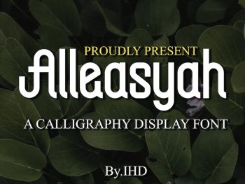 Alleasyah Calligraphy Display Font Yazı Tipi