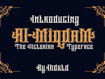Almiqdam Victorian Typeface Yazı Tipi