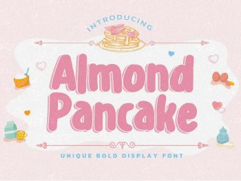 Almond Pancake - Unique Bold Display Font Yazı Tipi
