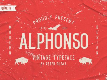Alphonso Retro Font Yazı Tipi