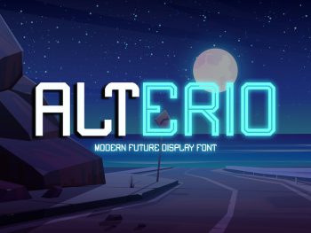 Alterio || Modern Display Font Yazı Tipi