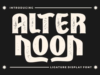 Alternoon - Ligature Display Font Yazı Tipi