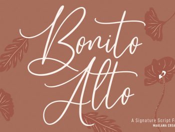 Alto Bonito Script Font Yazı Tipi