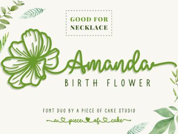 Amanda Birth Flower - An Ornament Script Font Yazı Tipi
