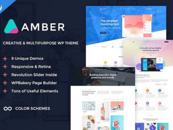 Amber Six - Creative WordPress Teması