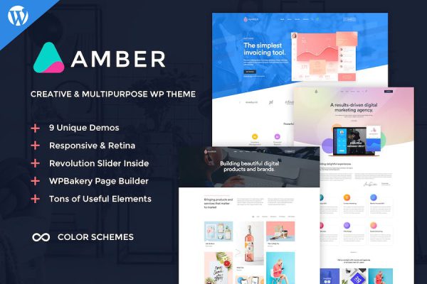 Amber Six - Creative WordPress Teması