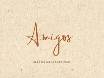 Amigos - Handmade Signature / Luxury / Script Font Yazı Tipi