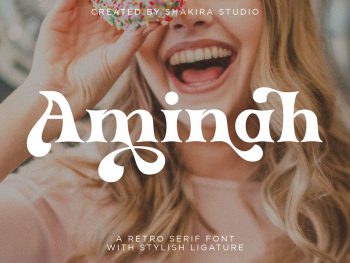 Aminah - Modern Retro Serif Yazı Tipi