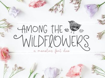 Among The Wildflowers Font Duo Yazı Tipi
