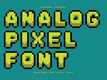 Analog Pixel - SVG Font Yazı Tipi