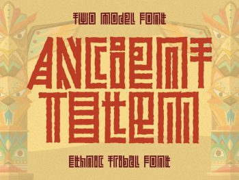 Ancient Totem - Ethnic Tribal Font Yazı Tipi