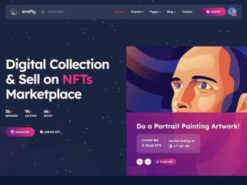 Anefty | NFT Marketplace HTML5 Template Yazı Tipi