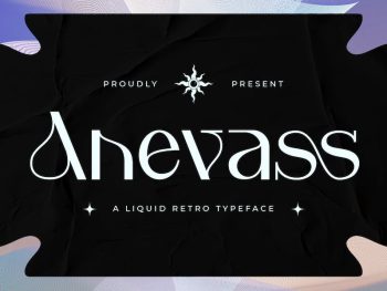 Anevass - A Liquid Retro Typeface Yazı Tipi