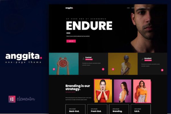 Anggita - One Page Portfolio Theme WordPress Teması