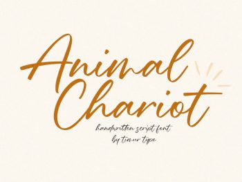 Animal Chariot - Handwritten Script Font Yazı Tipi