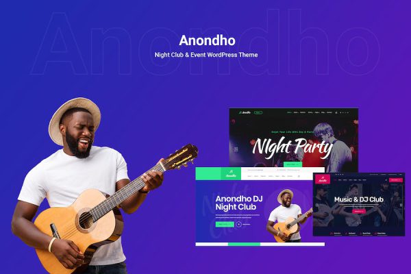 Anondho - Night Club & Event WooCommerce WordPress Teması