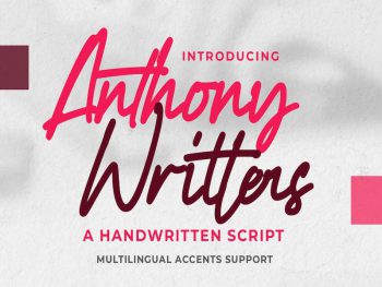 Anthony Writters - A Handwritten Script Yazı Tipi