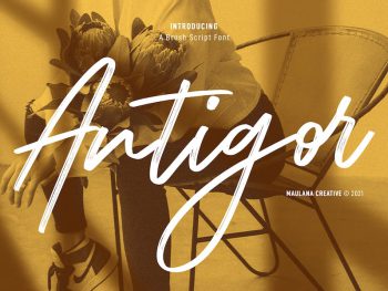 Antigor Brush Script Font Yazı Tipi