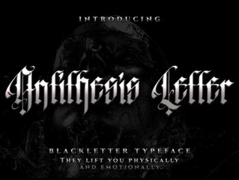 Antithesis Letter - Blackletter Typeface Yazı Tipi