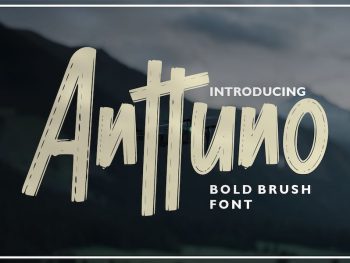 Anttuno | Bold Brush Font Yazı Tipi