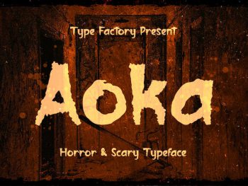 Aoka - Horror and Scary Typeface Yazı Tipi