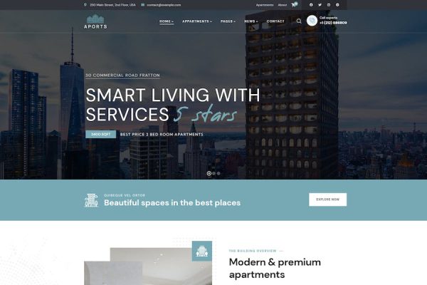 Aports - Single Property WordPress Teması