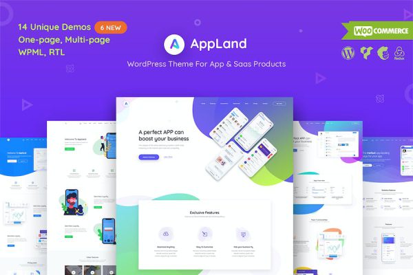 AppLand - For App & Saas Products WordPress Teması