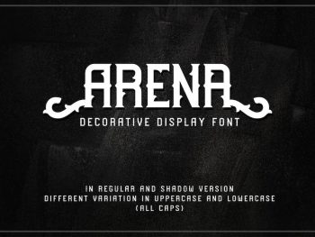 Arena - Blackletter Decorative Display Font Yazı Tipi