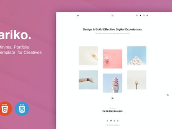 Ariko - Minimal Portfolio Template for Creatives Yazı Tipi