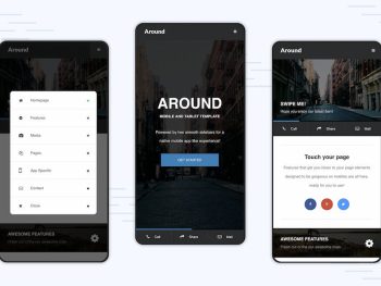 Around | Mobile Modal Focused Site Template Yazı Tipi